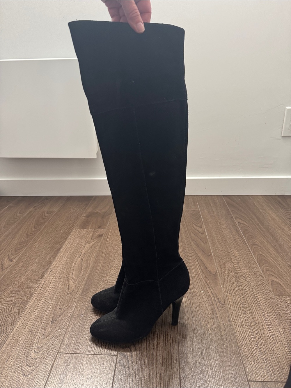 Jessica Black Over-the-Knee Heeled Boots